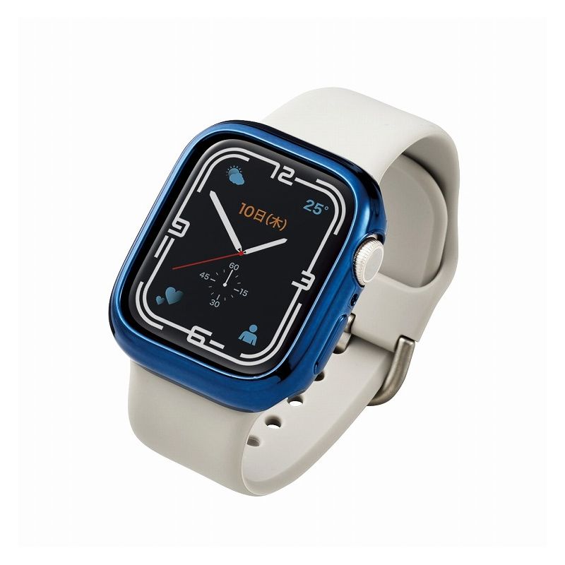 ELECOM AbvEHb` یP[X op[ Series 7 41mm ʕی \tg TPU ϏՌ ^bNfUC h~ Apple Watch lCr[ GR AW-21BBPUNV(s)y[֔zz