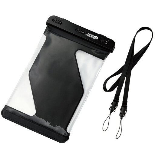 エレコム ELECOM タブレットケース 防水ケース 汎用 IPX8 ネックストラップ付き iPad Android 等 7.0~8.3インチの タブレット 対応 ブラック TB-WPSR08BK(代引不可) エレコム ELECOM タブレットケース 防水ケース 汎用 IPX8 ネックストラップ付き iPad Android 等 7.0~8.3インチの タブレット 対応 ブラック TB-WPSR08BK(代引不可)