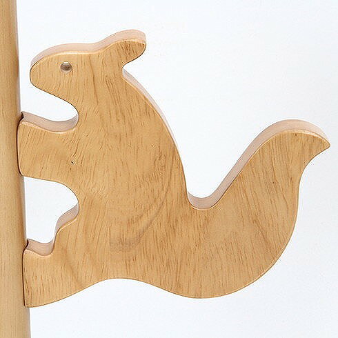 キッズポールハンガー リス W400×D400×H1230mm ラバーウッド おしゃれ ナチュラル(代引不可)【送料無料】 [2]