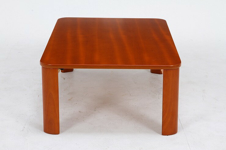 折脚ローテーブル W1050×D750×H320mm MDF(突板ラバーウッド) おしゃれ ブラウン(代引不可)【送料無料】 [2]