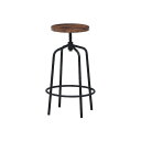 バースツール ラウンド W400×D400×H600~690mm 600~690mm MDF PVC スチール おしゃれ 収納(代引不可)【送料無料】(3)