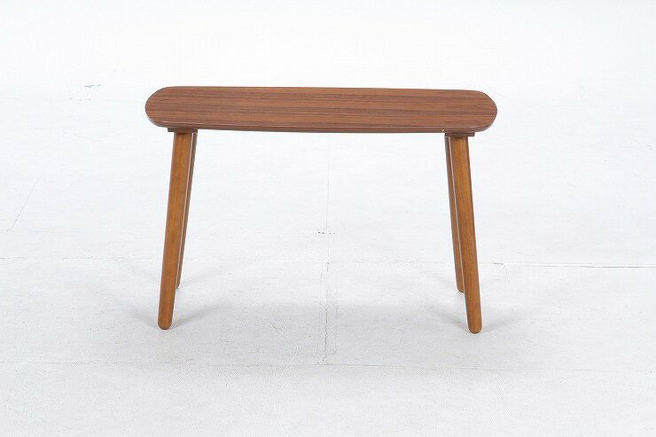 リビングテーブル W900×D500×H550mm 天然木化粧繊維板 おしゃれ(代引不可)【送料無料】 [2]