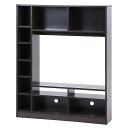 壁面ユニットTV台 W1200×D300×H1500mm おしゃれ テレビ台 ローボード ブラウン(代引不可)【送料無料】
