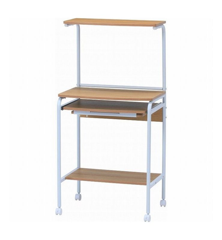 机 PCデスク シンプル ナチュラル 幅60cm 奥行48cm 高さ122cm(代引不可)【送料無料】