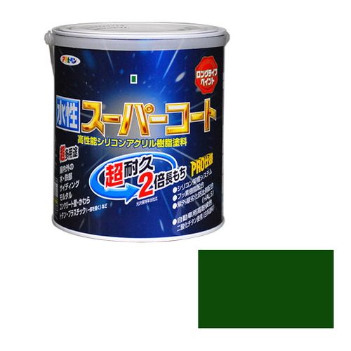 アサヒペン 多用途-水性スーパーコート 1.6L-ミドリ【送料無料】