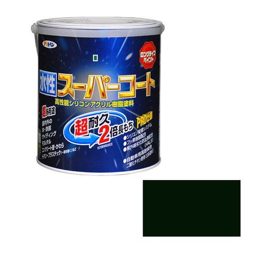 アサヒペン 多用途-水性スーパーコート 1.6Lアイリッシュグリン【送料無料】