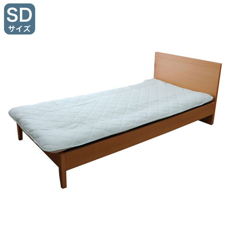 抗菌 敷パッド セミダブル 120×205cm 青森ヒバエッセンス加工 敷きパッド 綿100% 寝具(代引不可)【送料..