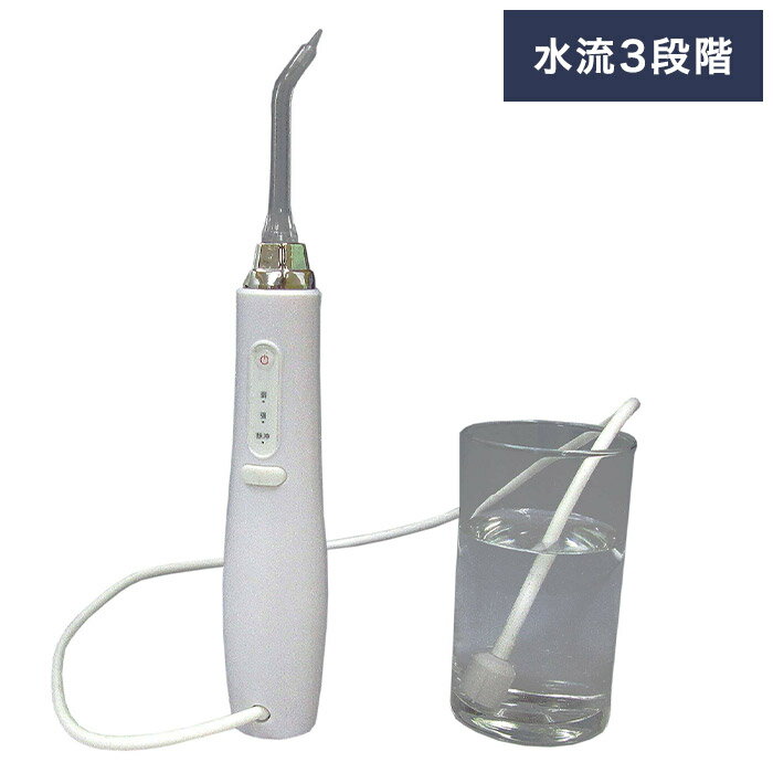 軽量口腔洗浄器 充電式 高速ジェット水流 先端ノズル4種類 水流3段階 口腔ケア 歯間 奥歯 お口の健康 旅行 携帯用(代引不可)【送料無料】