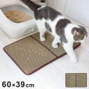 猫砂飛び散り防止マット 凹凸表面 滑り止め有 砂を集める 2重構造 水洗い 猫砂掃除 手間軽減 時短 猫 キャット(代引不可)【送料無料】