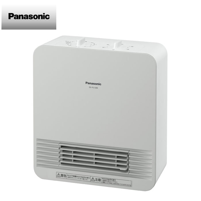 パナソニック セラミックファンヒーター DS-FS1200-W 温風 タイマー コンパクト ホワイト【送料無料】のサムネイル