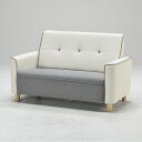 ソファ 2人掛け 2P ソファー sofa PVC ウレタン ツートンカラー おしゃれ 北欧 おしゃれ 和 椅子 いす ブルー(代引不可)【送料無料】