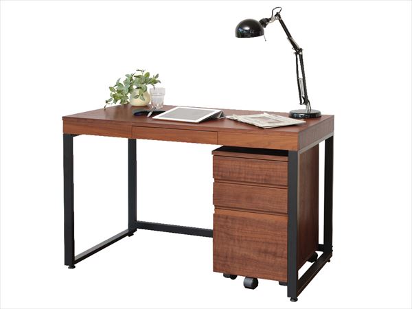 【Walnut Desk Chest w=340】ウォールナット デスクチェスト 幅340 K-2547(代引不可)【送料無料】 [2]