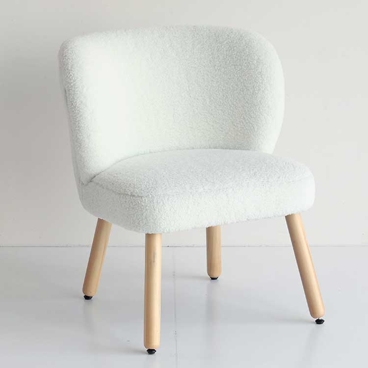 ボア チェア スツール ホワイト おしゃれ かわいい イス 椅子 チェア ラウンジチェア リビングチェア ボア生地 ファー 1人掛け 背もたれ 丸 ホワイト かわいい 北欧(代引不可)【送料無料】