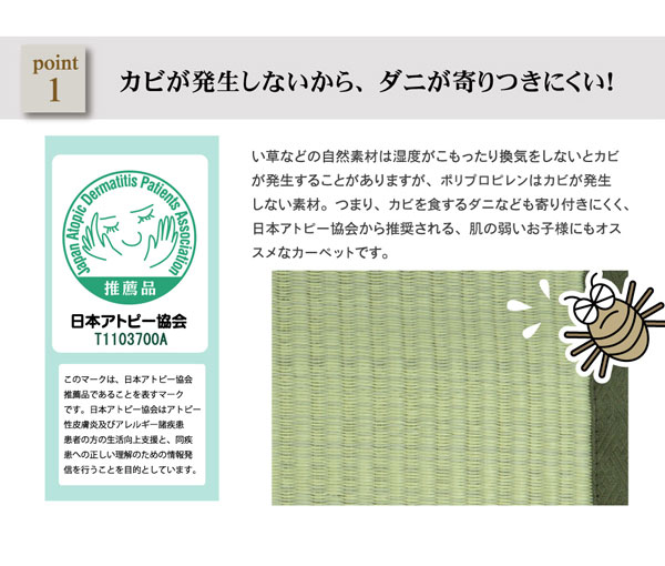 洗える PPカーペット 『五木』 江戸間3畳(約174×261cm)(代引不可)【送料無料】 [3]