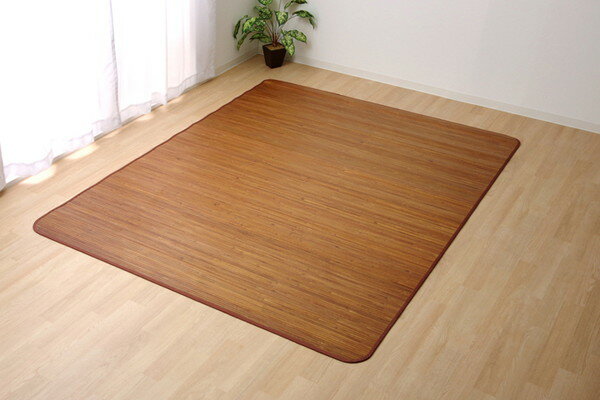 無地 細ひご使用 竹ラグカーペット 竹王 約180×220cm(代引不可)【送料無料】【smtb-f】