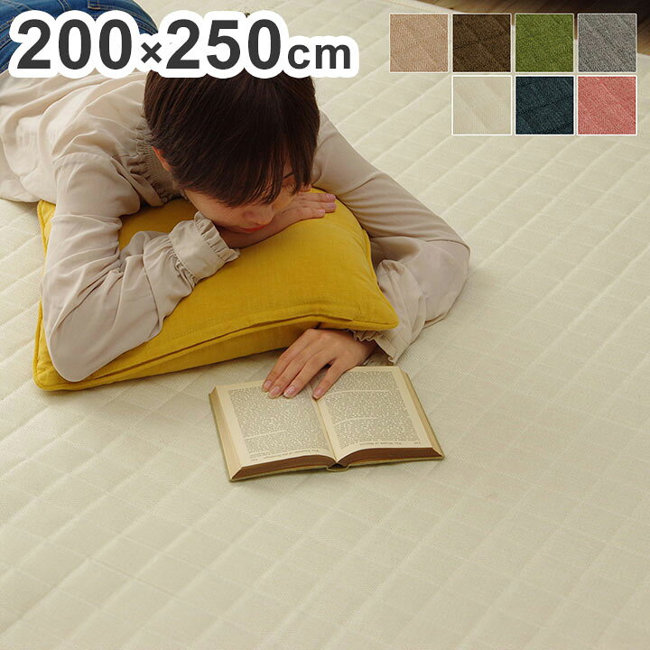 ラグ カーペット 長方形 3畳 約200×250cm 洗える 無地 高級感 ヘリンボーン ホット...