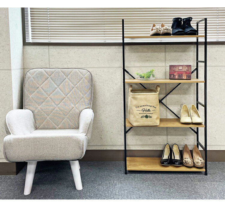 オープンラック 奥行き23.5cm ワイド 4段 シェルフ ウッドシェルフ 棚 オープンラック シェルフ 本棚 棚 ブックシェルフ 収納 リビング 子供部屋(代引不可)【送料無料】