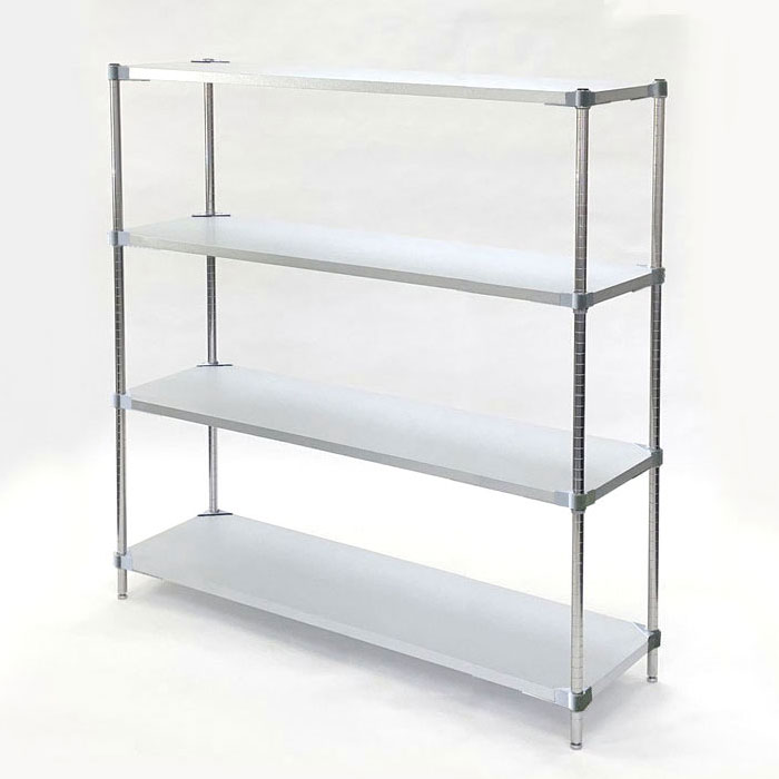 【※法人様限定販売】【燕三条製】 PROFACE ガルバリウムソリッドシェルフ5段 350×1200×1800 クロムメッキポール スチールラック スチールシェルフ ラック キッチンラック レンジラック(代引不可)【送料無料】
