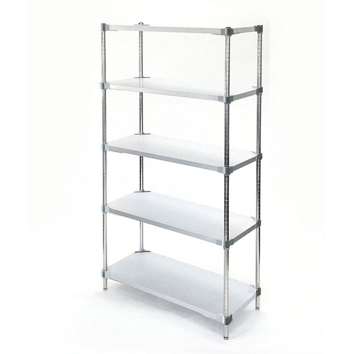 【燕三条製】 PROFACE ガルバリウムソリッドシェルフ5段 350×600×1800 クロムメッキポール スチールラック スチールシェルフ ラック キッチンラック レンジラック 業務用 業務用ラック(代引不可)【送料無料】