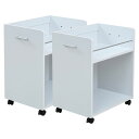クローゼット 収納 ラック 2個セット 幅38 奥行58 キャスター付き ワゴン 整理 隙間 家具 押入れ 収納 リビング 大容量 ホワイト(代引不可)【送料無...