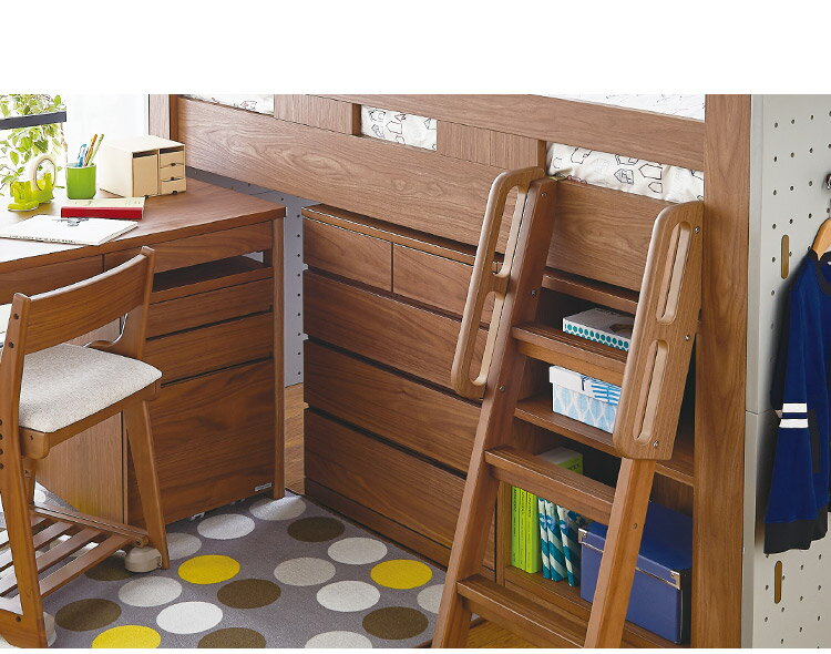 チェスト KOIZUMI コイズミ PEG ペグ おしゃれ コーディネート シェルフ 組合せ 収納 ベッドデスク 自分好み デスクセット 子供用 フルオープンレール インテリア(代引不可)【送料無料】