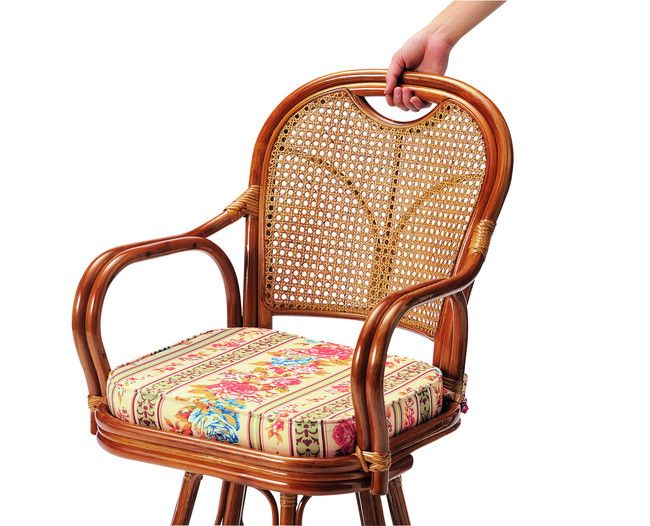 ラタン回転椅子 ミドルタイプ SH390 ロータイプ 高座椅子 座椅子 座いす フロアチェア 椅子 いす 籐 リビング(代引不可)【送料無料】 [2]