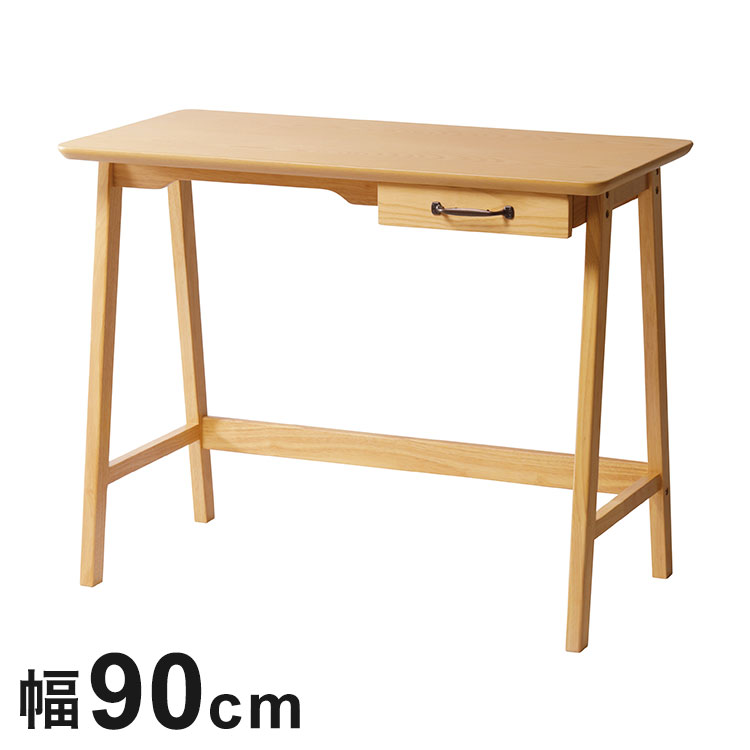 ■商品サイズ幅90×奥行45×高さ70cm 引き出し内寸：幅23×奥行30.5×高さ4.5cm ■素材天板：MDF(20mm厚) タモ突板貼り ポリウレタン塗装 脚：天然木(ラバーウッド) 塗装 ■生産国ベトナム【代引きについて】こちらの商...