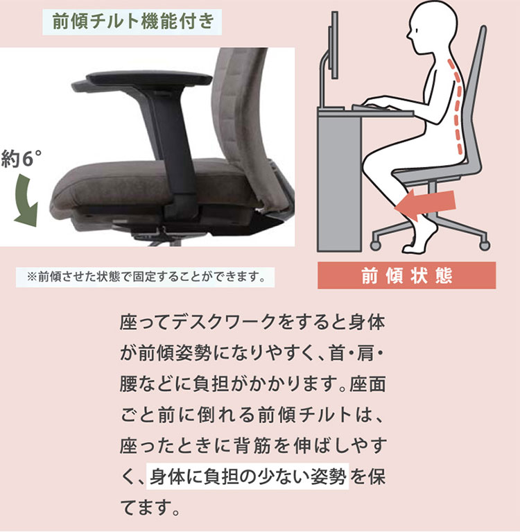 Lotus ロータス デスクチェア 回転アーム 前傾機能 負担軽減 ハイバックチェア ワークチェア オフィスチェア オフィス家具 幅73cm 奥行66.5cm 高さ100-109cm(代引不可)【ポイント5倍】【送料無料】 [3]