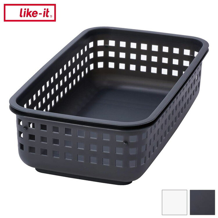 ライクイット (like-it) ランドリー 洗濯 収納 スタッキング可能 ランドリーバスケット (SS) 約幅25.5x..