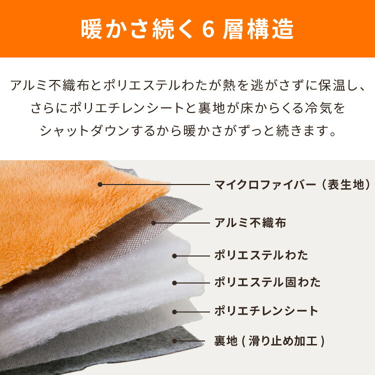 【ラグカバーセット】 極厚6層ラグ 200×240cm 滑り止め付 長方形 6層 約4cm厚 極厚 多層構造 リビング ラグ ラグマット 絨毯 カーペット 抗菌 防臭 低ホルマリン 省エネ【送料無料】 rcmdin-11215115 リコメン堂インテリア館 サンプル画像3