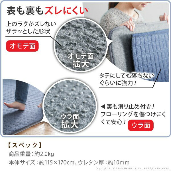 �饰 ���ߤ� ���� �ɲ��դ��դ��������ѥ饰 �̤դ��ԥ��� 170x115cm (1.5����) Ĺ���� ����˼ �ۥåȥ����ڥå��б�(����Բ�)������̵����