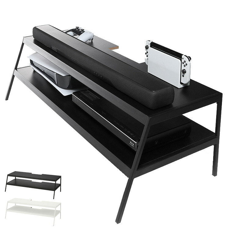 WALLメディアラック V2・V3対応 大型DVDレコーダー BDレコーダー PS5 プレステ5 PS4 収納 収納家具 配線整理 スチール製 白 ホワイト 黒 ブラック WALLシリーズ EQUALS イコールズ(代引不可)【送料無料】