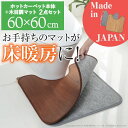 トイレマット ホットカーペット 日本製 木目調ホットトイレマット 〔コージー〕 60x60cm 本体+カバー ホットトイレマット (代引不可)【送料無料】【smtb-f】