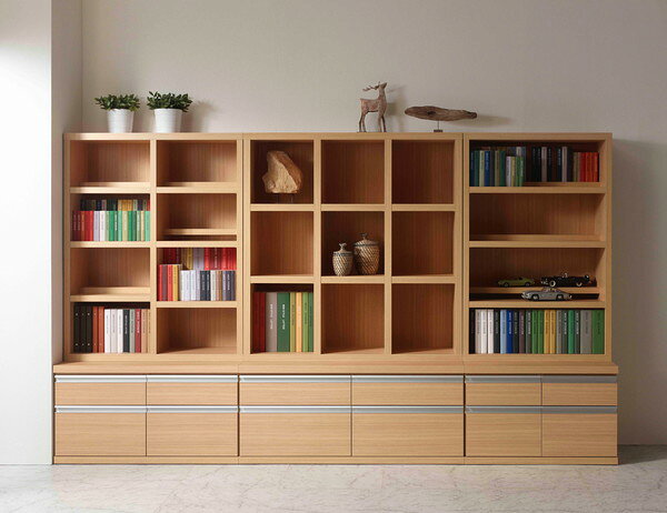 本州・四国は開梱設置無料 フナモコ コミックシェルフ ロータイプ 【幅90×高さ114cm】 リアルウォールナット CBD-91L 日本製(代引不可)【送料無料】 [2]