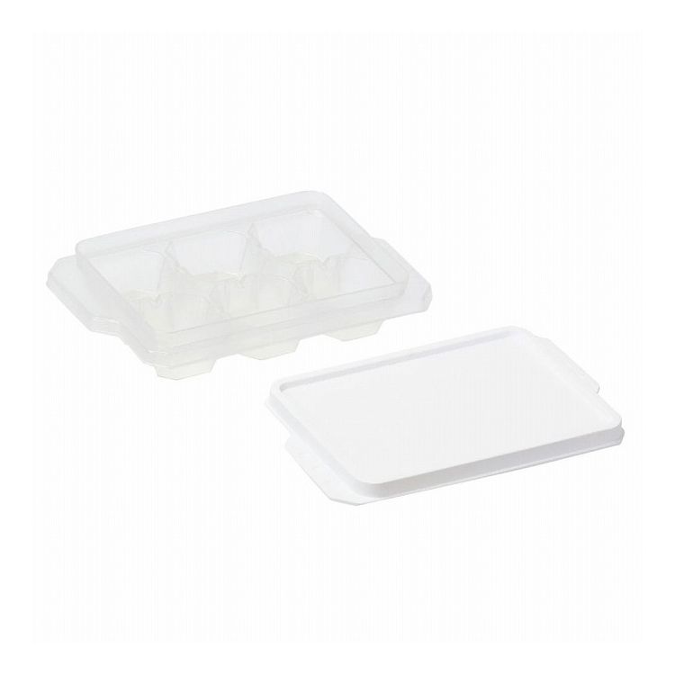 リバティーコーポレーション アイストレー 製氷皿 蓋付き 6個取り 2個組 クリア LD-483 ポンッと氷が取りやすい