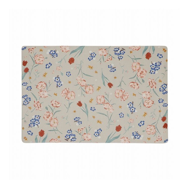 ベストコ 玄関マット 室内 60×90cm お手入れ簡単 防炎 防カビ 抗菌 防臭 フィオーレ 花柄 ND-5192 掃除機らくらく玄関マット【送料無料】