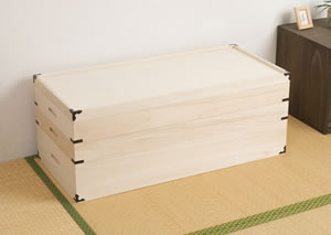 日本製 完成品 大川家具 桐 衣装箱 衣装ケース 衣裳ケース 3段 三段 幅42 奥行き91 コンパクト たとう紙 天然木 木製 収納 衣裳箱 国産【送料無料】【storage0901】