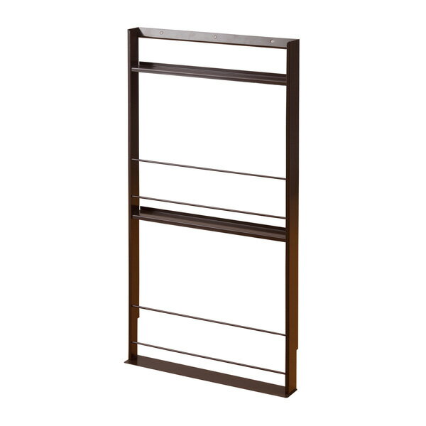 日本製 超薄型 壁面 ミニ コミックラック 幅45 茶 ブラウン マガジンラック 本棚 すきま収納 収納 おし..