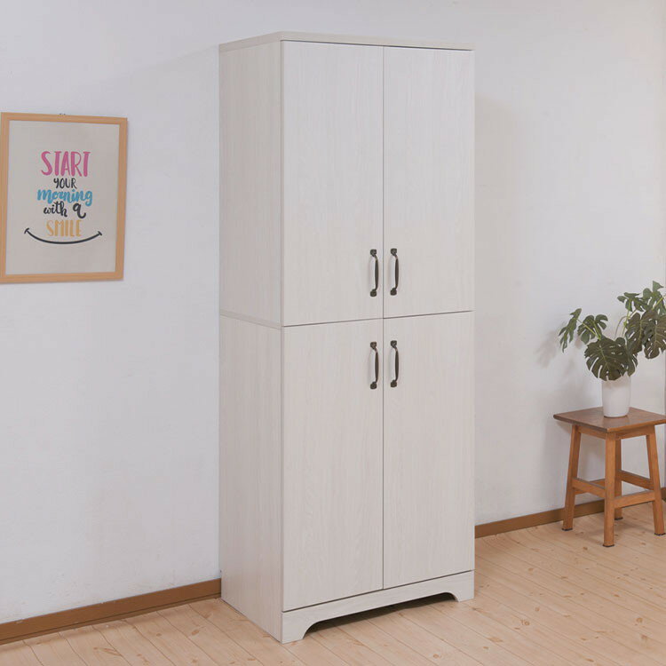 Late キッチンストッカー 幅60 奥行45 高さ163 ホワイト 木目 食品収納 食器棚 キッチン収納 北欧 カン..