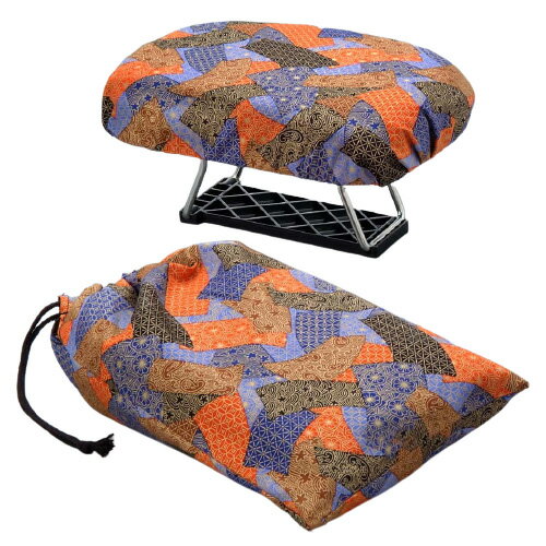 オークス 日本製 正座椅子 らくっこ 大 巾着袋付 イス 和風 正座用 椅子【送料無料】