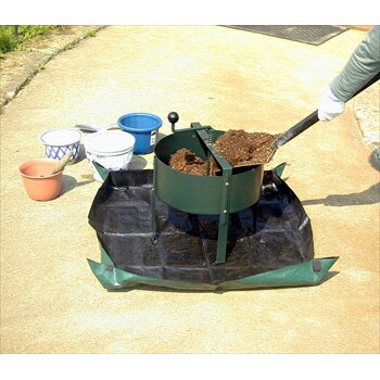 ローターシープ(回転式古土分別器)124 まわるふるい 古根、毛根を分別 回転式用土分別器 簡単操作 (代引き不可)【送料無料】