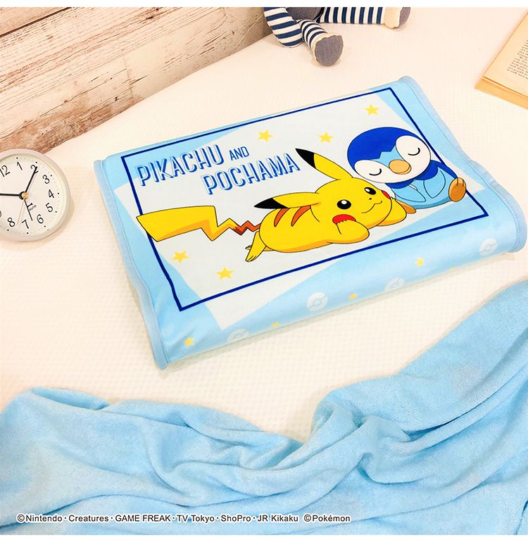 ジュニアソフト低反発まくら ピカチュウ&ポッチャマ 35×25cm 低めの枕 高さ5cm 洗える枕カバー まくらカバー 子供 子ども ギフト プレゼント キッズ かわいい キャラクター(代引不可)【送料無料】 [3]