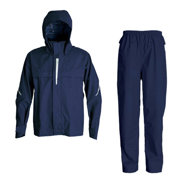 Kajimeiku カジメイク オールマインド360°レインコート 上下セット レインスーツ カッパ 雨具 3450 ネイビー 5L 4L 3L LL L M ...
