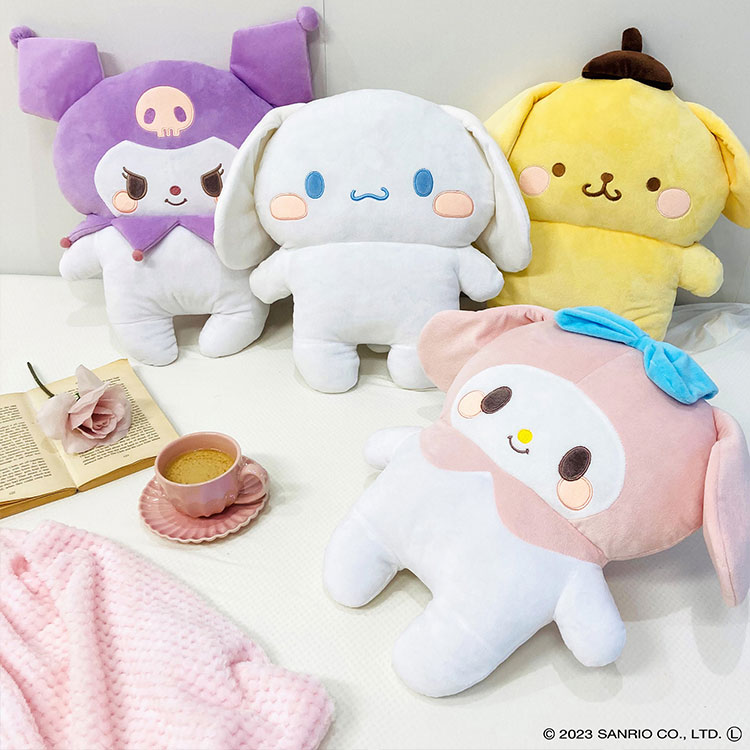 サンリオ 抱きしめやすいフラットな抱き枕 ふらぴろ クロミ マイメロディ ポムポムプリン シナモロー