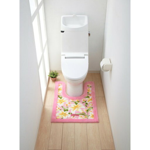 トイレマット トイレ マット サイドロングトイレマットグレイスフル(ピンク) タテ90xヨコ60(代引き不可)【送料無料】 トイレマット トイレ マット サイドロングトイレマットグレイスフル(ピンク) タテ90xヨコ60(代引き不可)【送料無料】