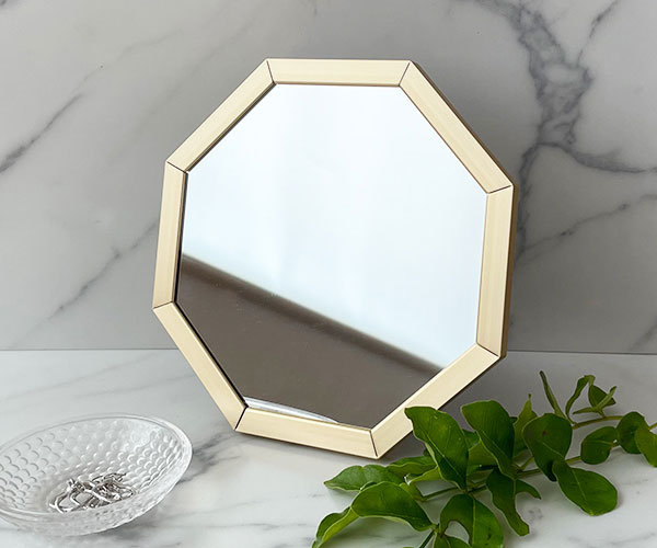 オクタム スタンド & ウォールミラー 約15cm 国産 卓上 壁掛けミラー 鏡 パラデック 八角形ミラー デザイン 八角 8 八角形 ギフト OCM-15(代引不可)【送料無料】