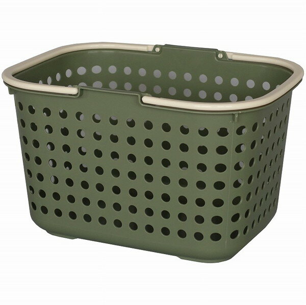 【3個セット】平和工業 ドットバスケット 浅型 カーキ【送料無料】