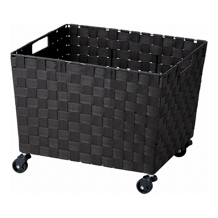 ちどり産業 PPバスケット(キャスター付き) Lサイズ ダークブラウン SF-911DBR カゴ バスケット 収納 収納バスケット キャスターつき かご【送料無料】