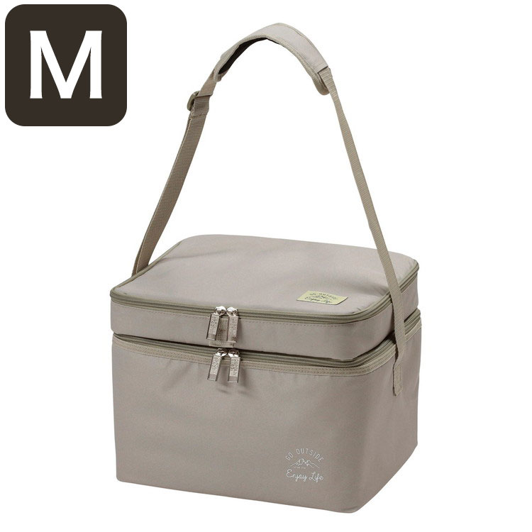 CAPTAIN STAG モンテ ダブルルームクーラーバッグ M カーキ UE-0647(代引不可)【送料無料】