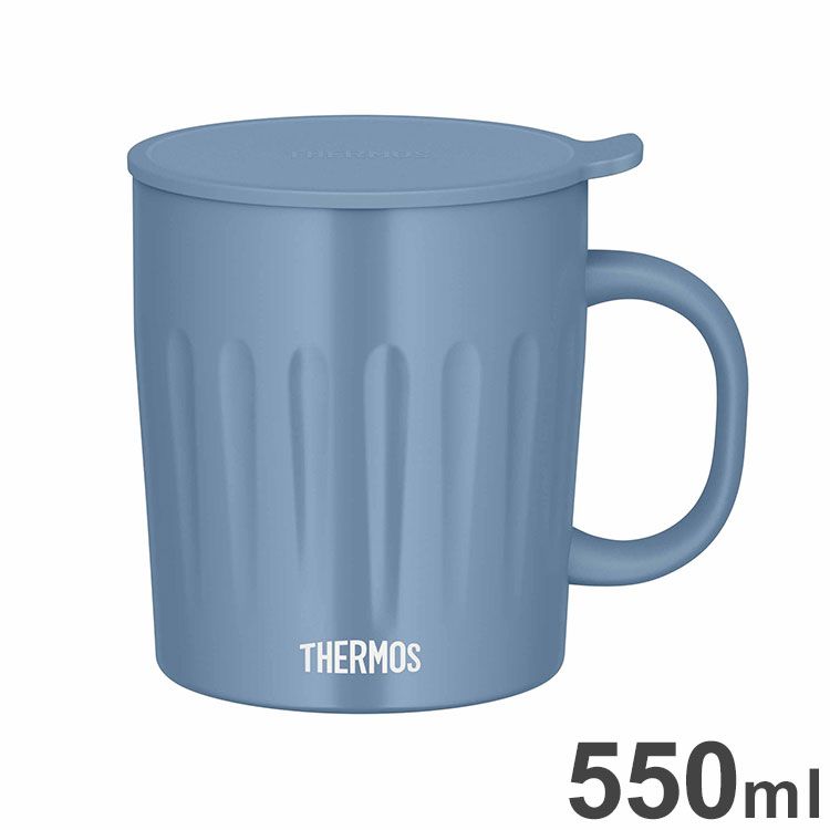 サーモス 真空断熱 マグカップ 550ml サックスブルー JTA-550 THERMOS 保温 マグ 大容量 保冷 食洗機対応 フタ付(代引不可)